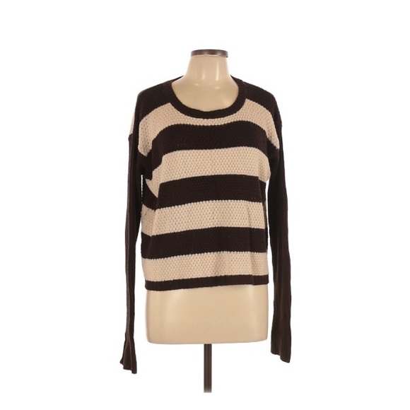 Ambiance | Stripe Brown Beige Long Sleeve - Picture 8 of 13